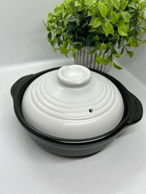 Donabe Japanese Clay Rice Cooker Earthen Pot White Black Daiso Japan